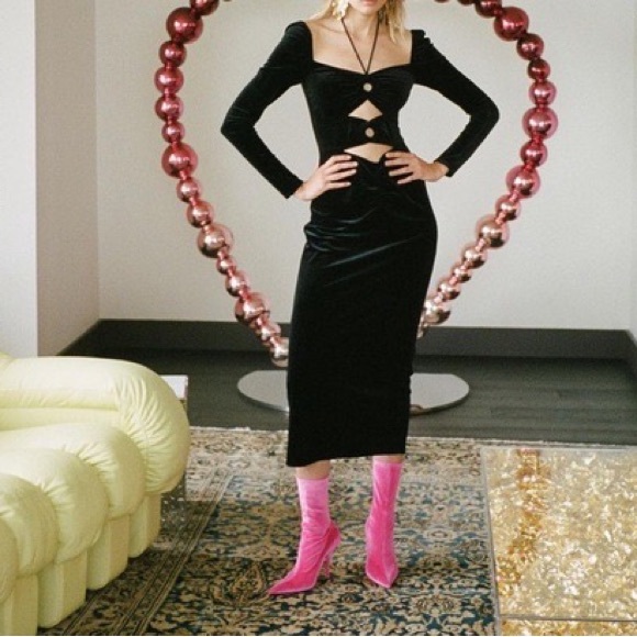 NWT Ronny Kobo velvet dress - Picture 3 of 7